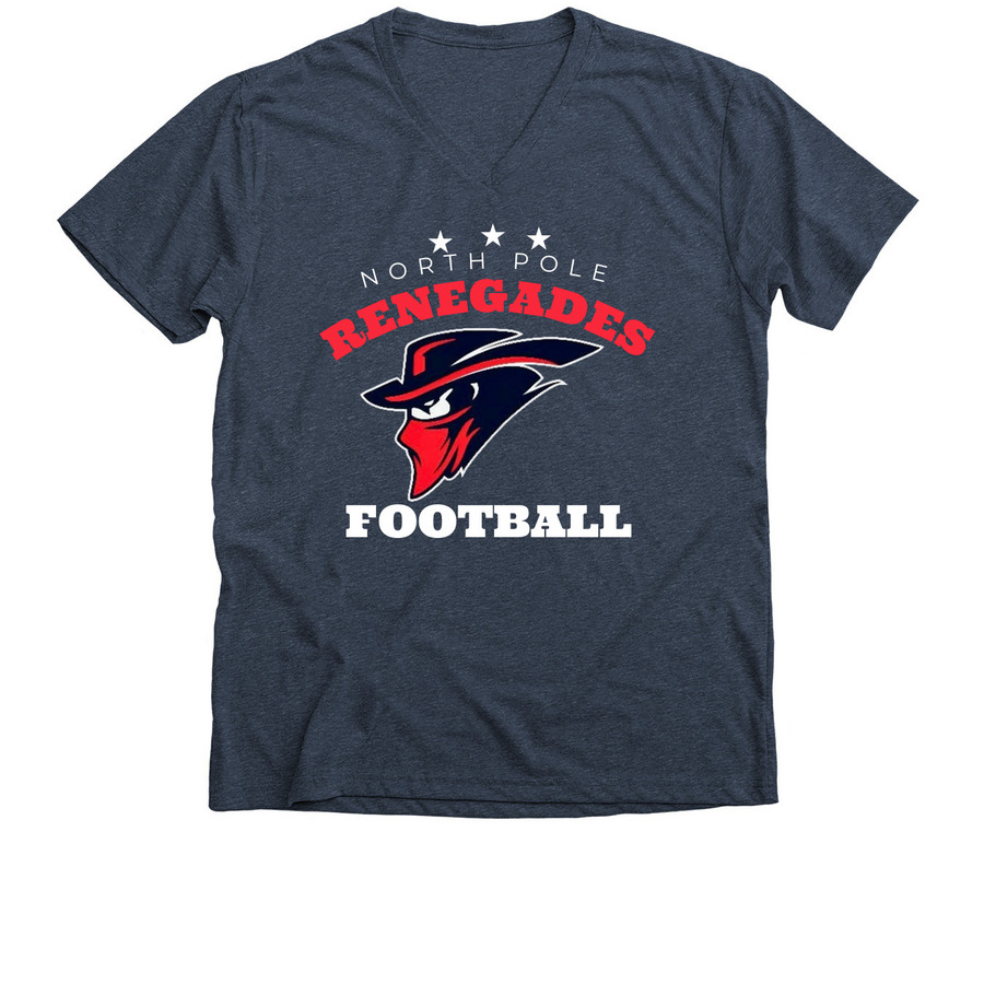 Renegade Spirit Store, a Heather Navy Premium V-Neck Tee