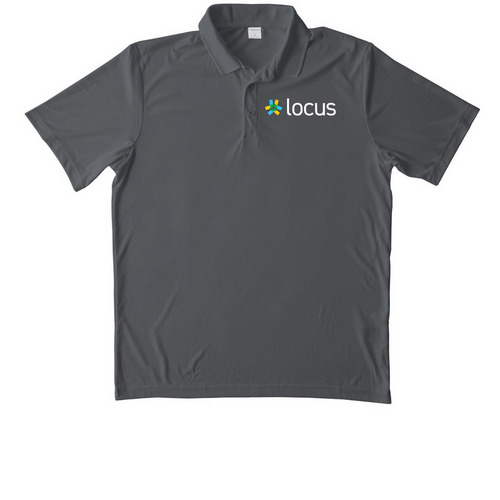 Locus Active Polo, a Iron Grey Unisex Performance Polo