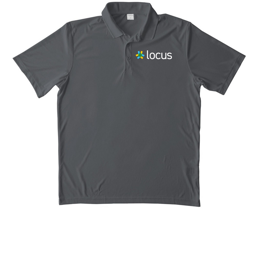 Locus Active Polo, a Iron Grey Unisex Performance Polo