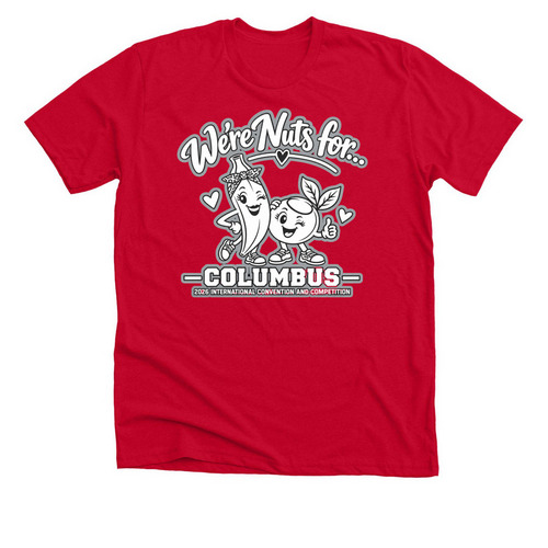 I-O, a Solid Red Blend Premium Unisex Tee