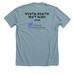 Talk, Don't Ghost, Your Feelings, a Heather Blue Lagoon Premium Unisex Tee (back-view)