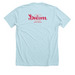 What the Fluff?!?, a Heather Ice Blue Premium Unisex Tee (back-view)
