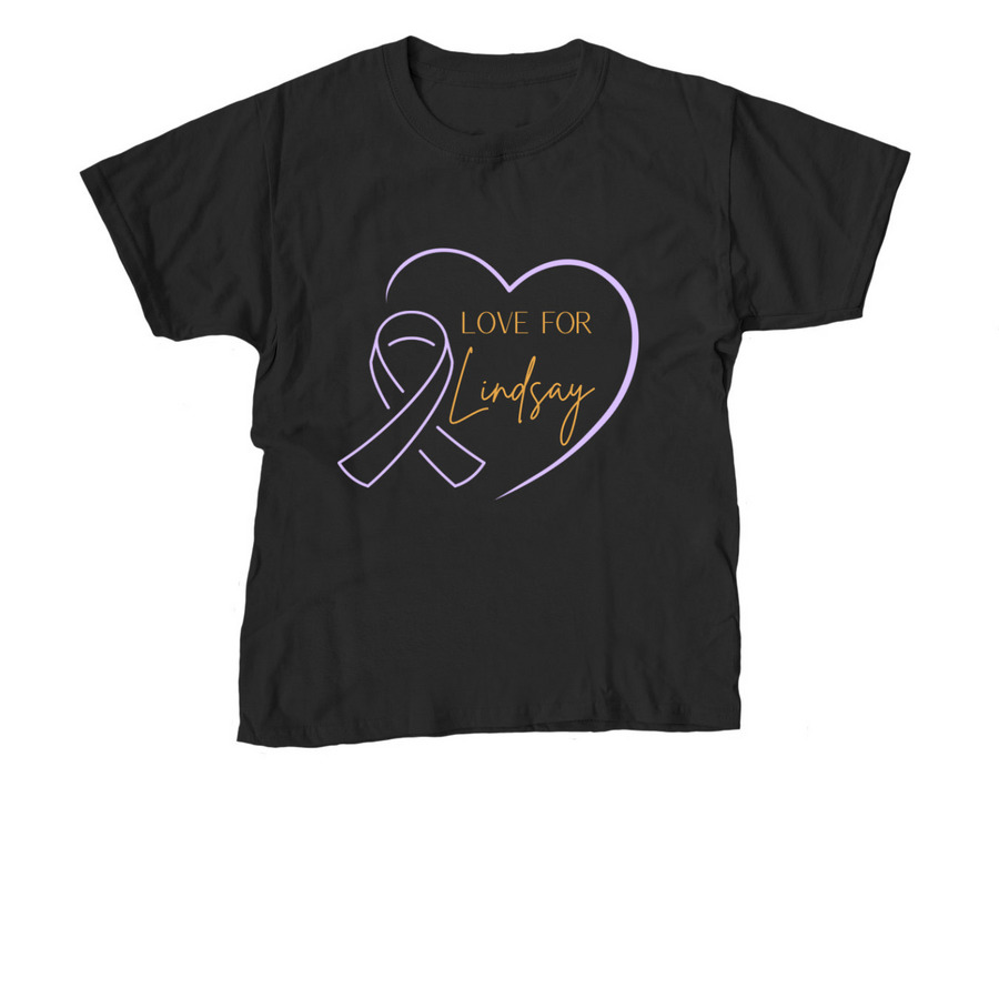 Love for Lindsay, a Black Youth Unisex Tee