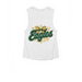 Eagles Splash with Bow, a White Women's Muscle Tank