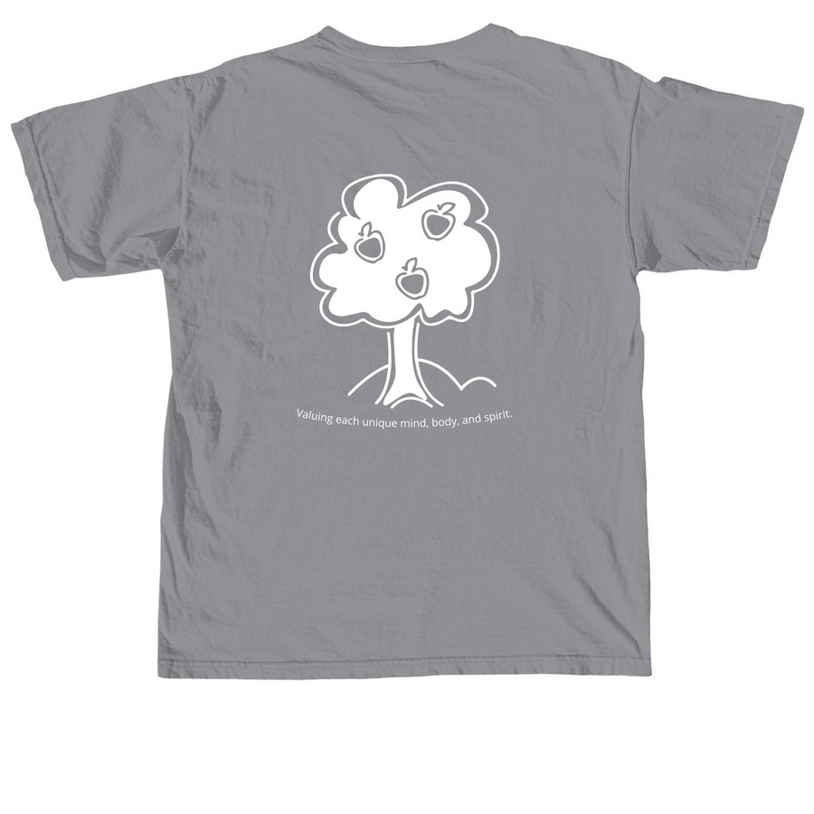 The Joshua School, a Granite Comfort Colors Unisex Tee (back-view)