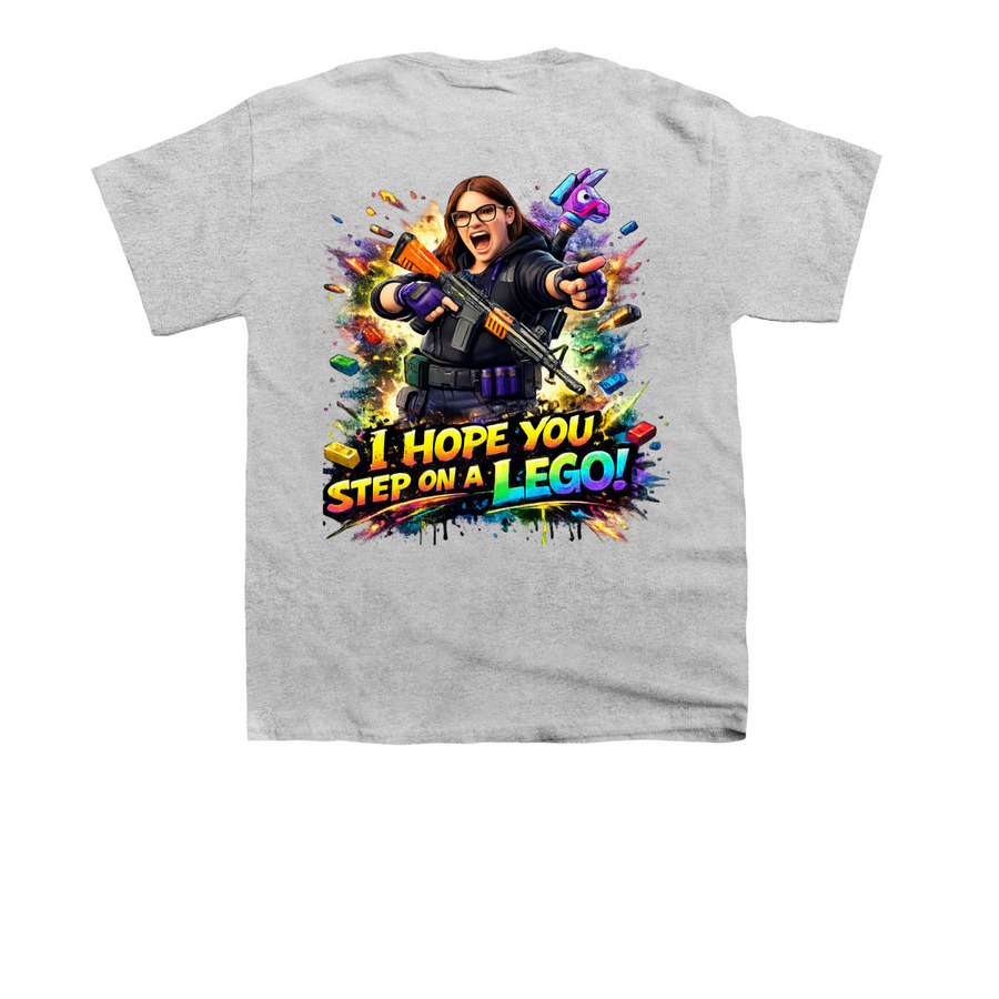 Lego, a Sport Grey Youth Unisex Tee (back-view)