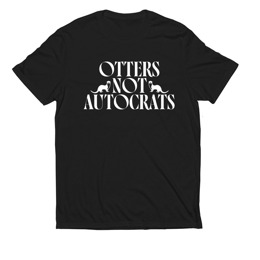 Otters Not Autocrats Shirts, a Deep Black Allmade Eco Triblend Unisex Tee