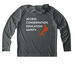 CAC Performance Gear, a Dark Smoke Grey UV Performance Long Sleeve Hoodie (back-view)
