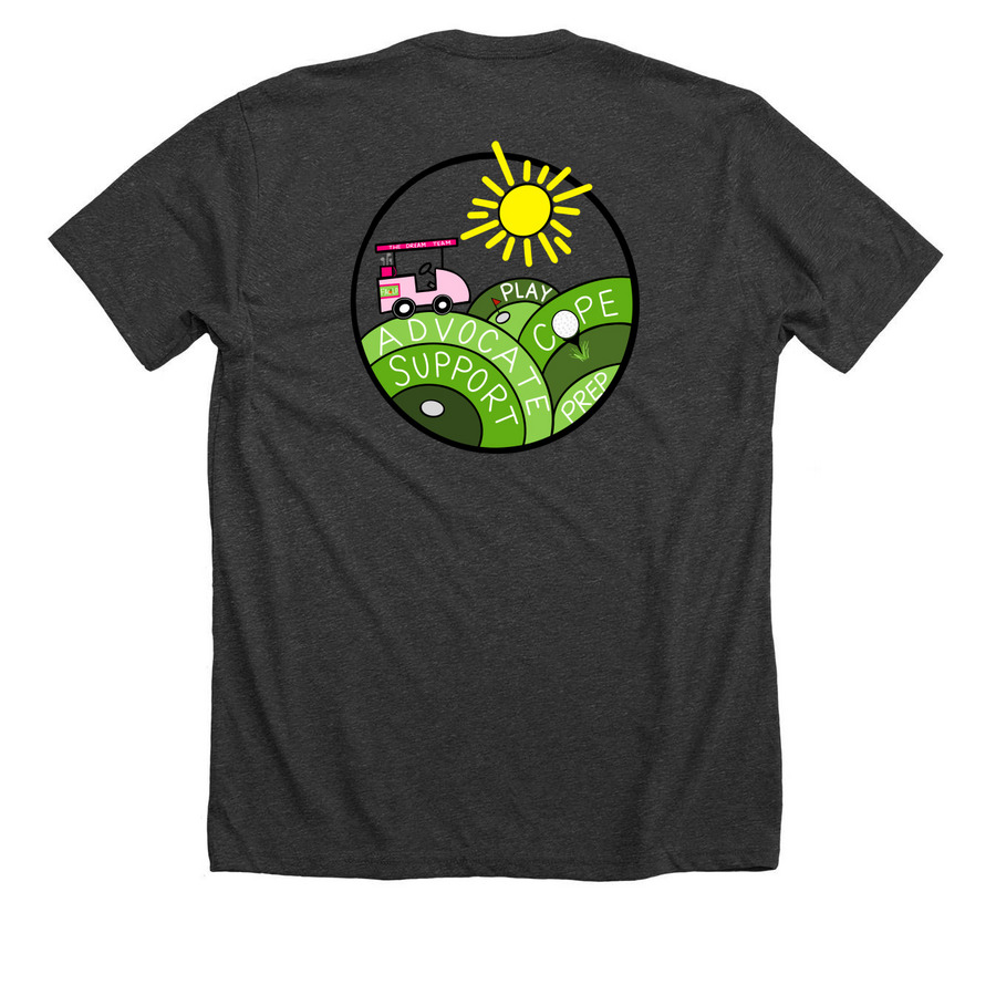 Do not select this one&nbsp;, a Dark Grey Heather Premium Unisex Tee (back-view)