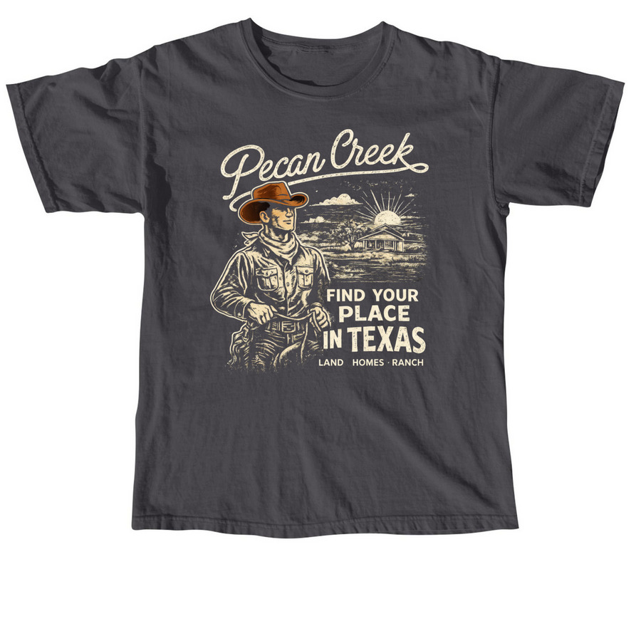 Find Your Place In Texas, a Graphite Comfort Colors Unisex Tee