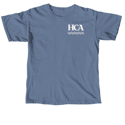 HCA White on Color, a Blue Jean Comfort Colors Unisex Tee