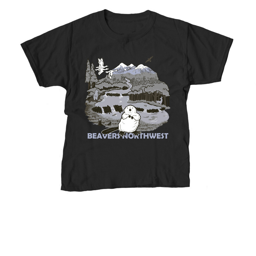 Beavers Northwest Ecosystem Shirt, a Black Youth Unisex Tee