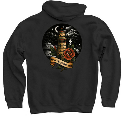 Post Tenebras Lux, a Black Pullover Hoodie