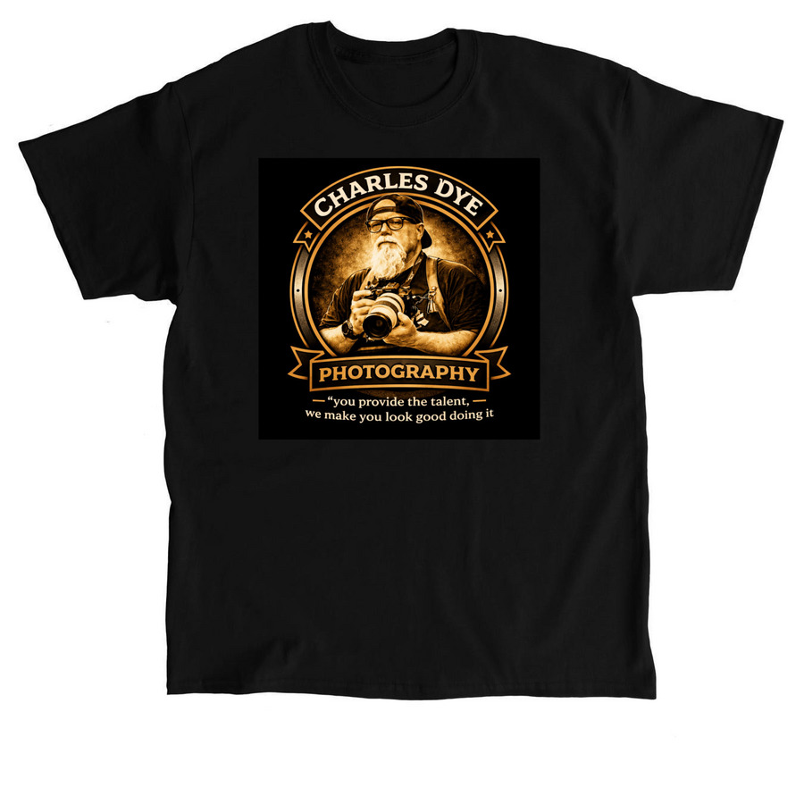 Charles Dye Photography Logo Shirt, a Black Classic Unisex Tee