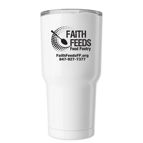 Faith Feeds tumbler, a White Insulated Tumbler