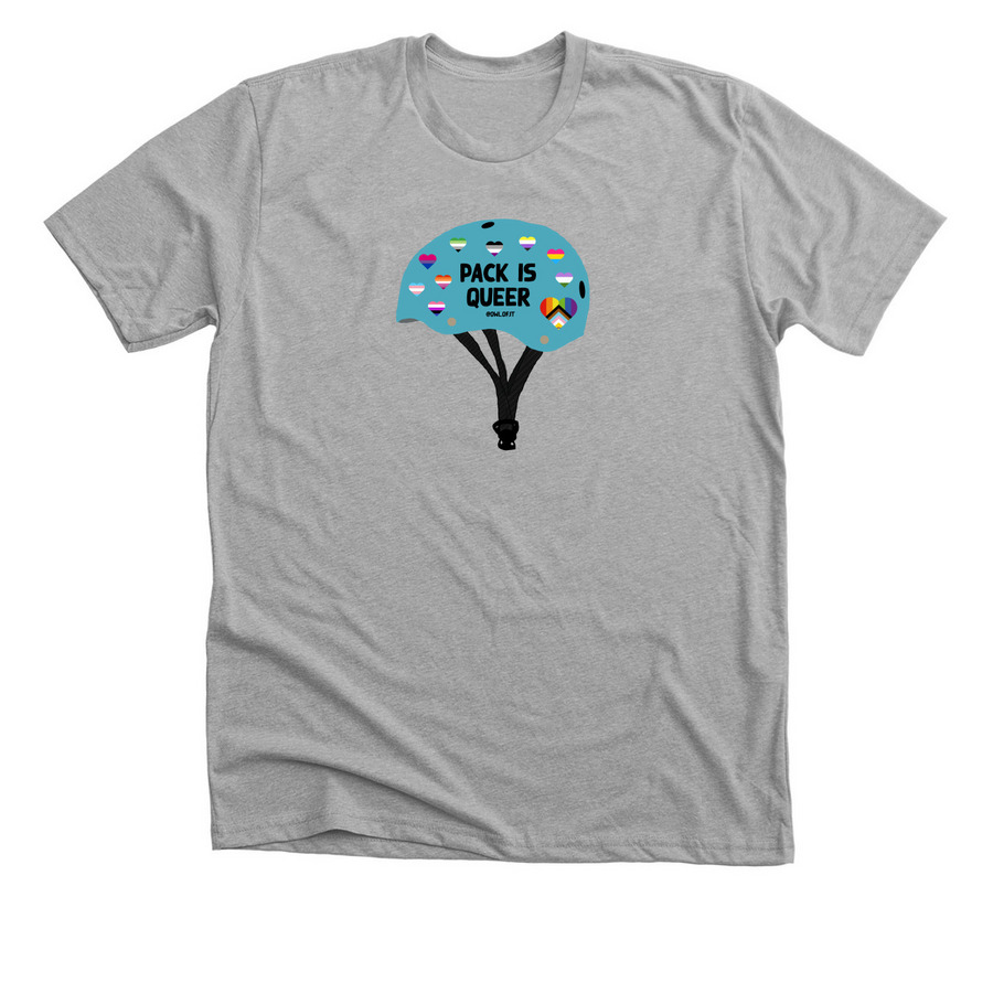 Pack is Queer, a Athletic Heather Premium Unisex Tee