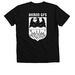Akron GFS White Crest Front & Back, a Solid Black Blend Premium V-Neck Tee (back-view)