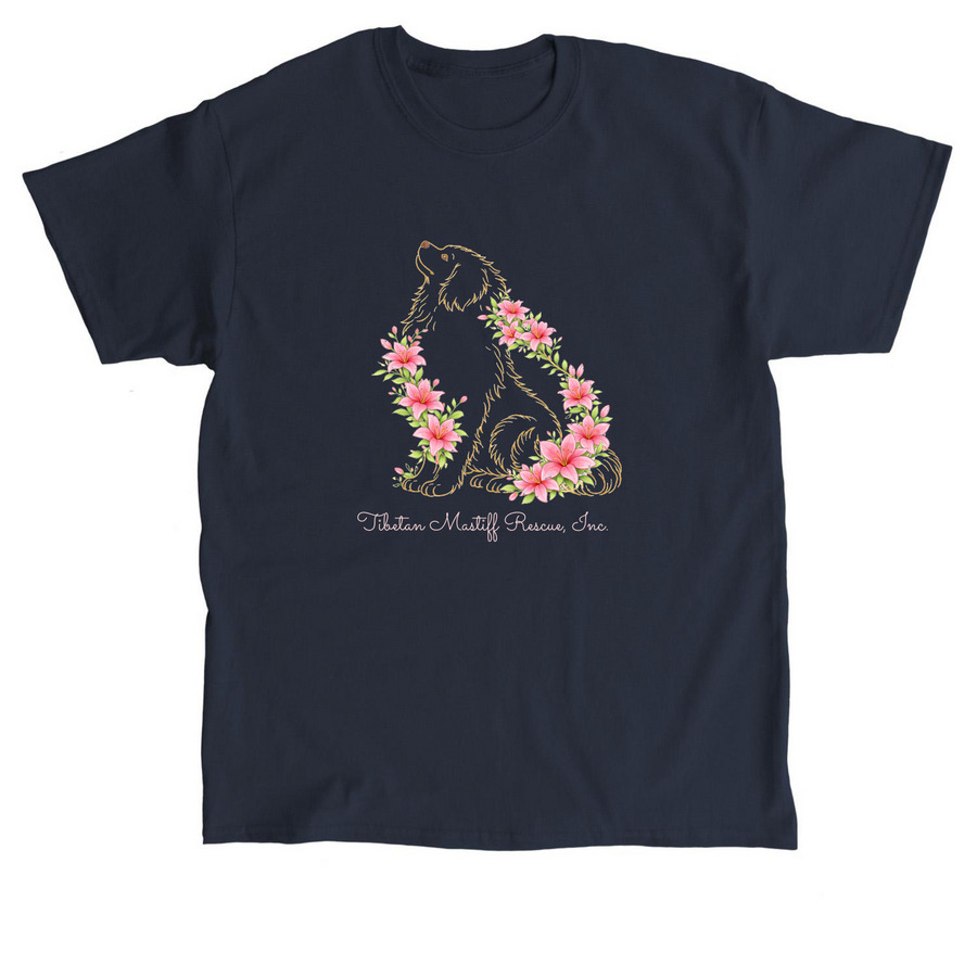 Tibetan Bloom, a Navy Classic Unisex Tee