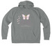 ICAF Women's Butterfly Collection, a Aluminum Grey Heather Allmade Organic CVC Pullover Hoodie