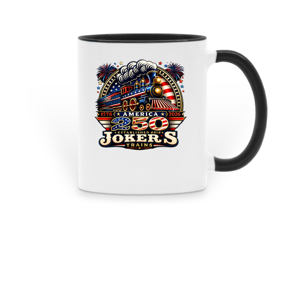 America 250 Mug, a Black Two-Tone Ceramic Mug