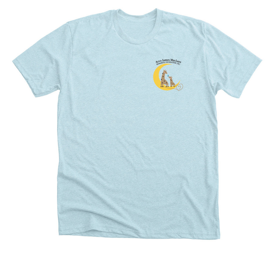 Arvo James MacLure Memorial Foundation Inc., a Heather Ice Blue Premium Unisex Tee