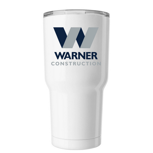 Warner Construction Insulated Tumbler, a White Insulated Tumbler