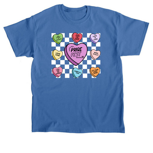 Pride Fest Hearts 2025, a Sapphire Classic Unisex Tee
