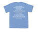 TK Shirts & Sweatshirts (White Logo), a Carolina Blue Youth Unisex Tee (back-view)