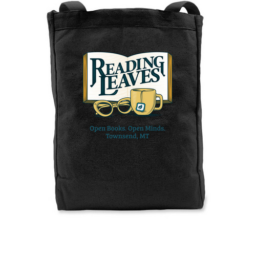 Reading Leaves Books Tote, a Black Recycled Cotton Tote Bag