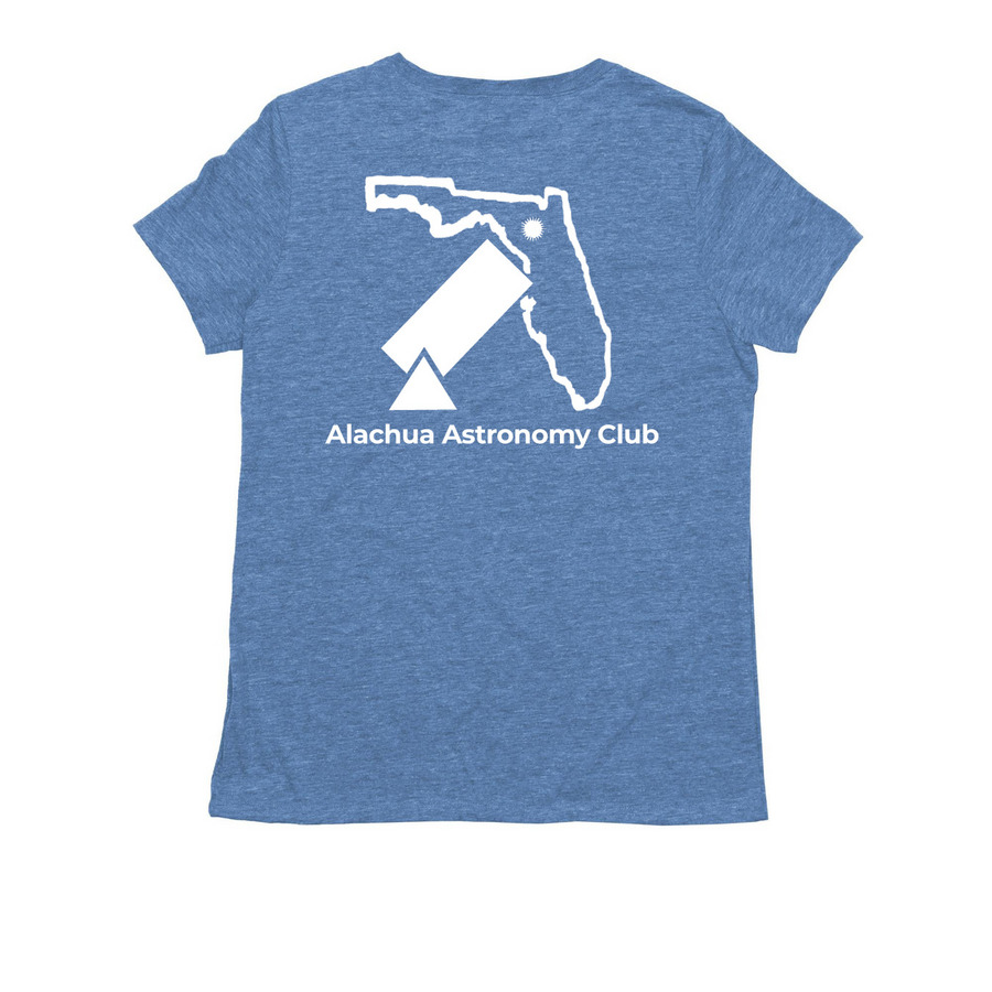 AAC Club Logo, a Azure Blue Allmade Eco Triblend Women?s Tee (back-view)