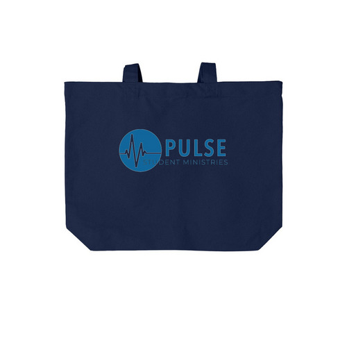 Tote Bags, a River Blue Navy Cotton Canvas Tote Bag