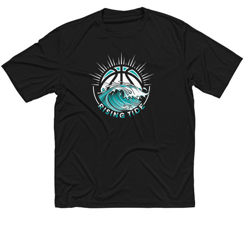 The Tide is Rising Performance Gear, a Black Classic Performance Tee