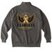 Fearless Zip Up, a Pepper Comfort Colors Quarter Zip Pullover (back-view)