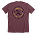 X Country, a Heather Maroon Premium Unisex Tee (back-view)