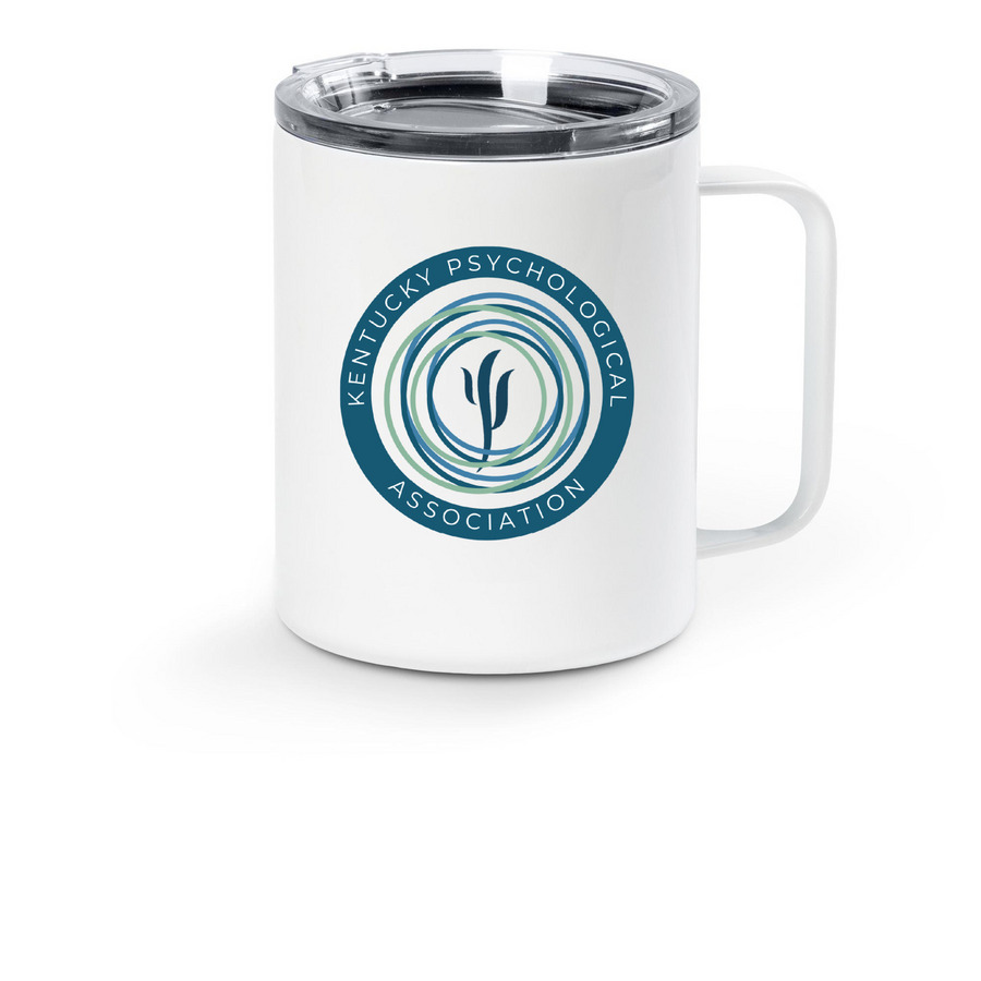 KPA Travel Mug, a White Stainless Steel Travel Mug