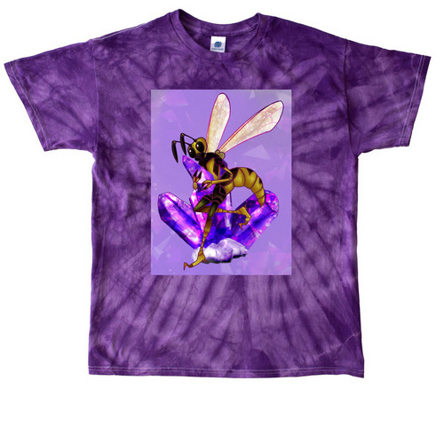 Cast Crystals, Not Stones, a Purple Classic Tie Dye Tee