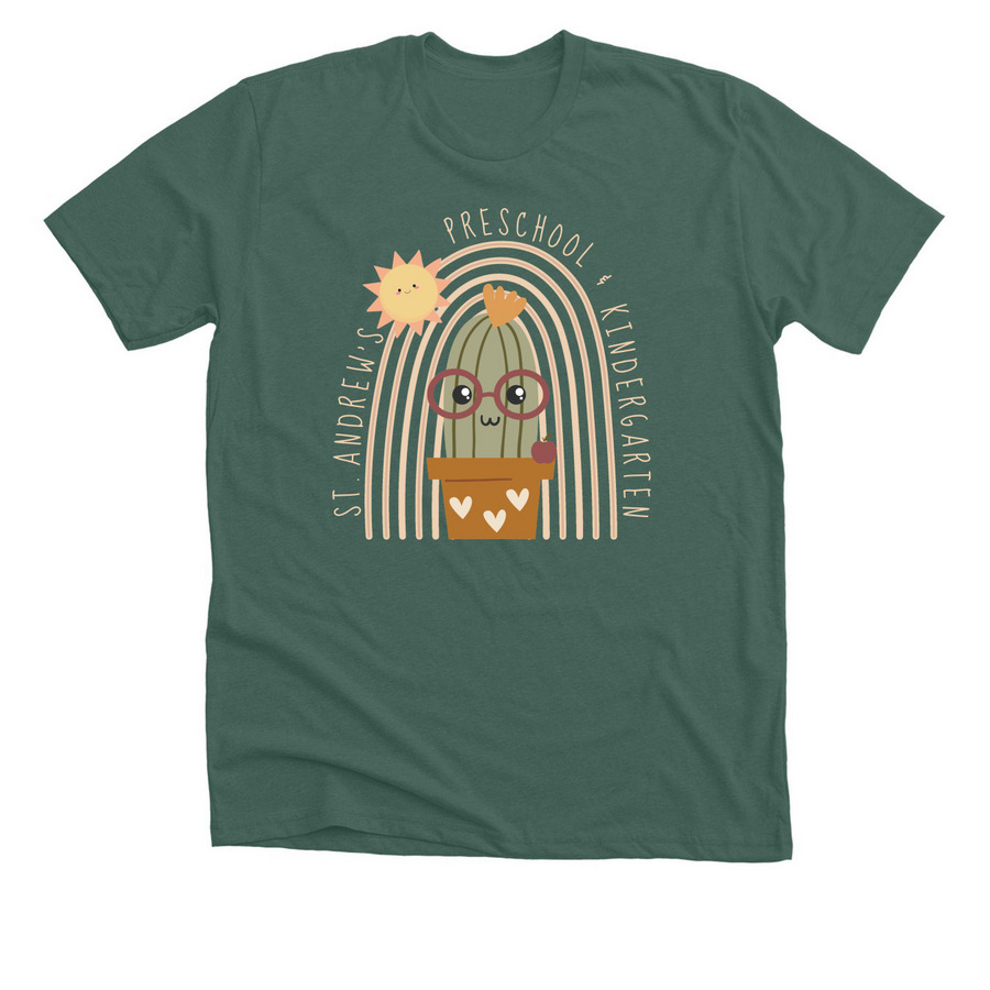 Adult Tees and Sweatshirts and Youth Tee, a Heather Forest Premium Unisex Tee