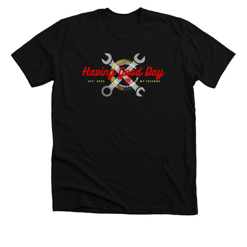 Having Good Day Cross Wrench, a Solid Black Blend Premium Unisex Tee
