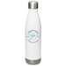 Celebrating 30 Yrs, Teal Logo, Water Bottle, a White Stainless Steel Water Bottle