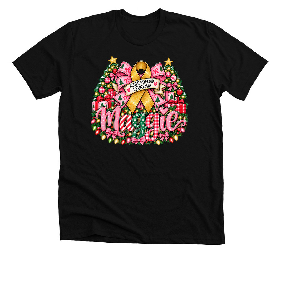 Spreading Christmas magic, a Solid Black Blend Premium Unisex Tee