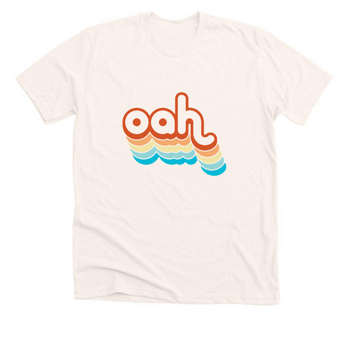 OAH Retro Tee, a Heather Natural Premium Unisex Tee