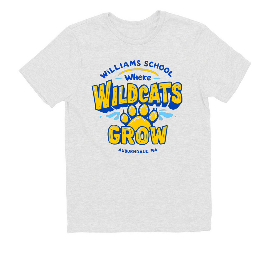 Where Wildcats Grow, a Bright White Allmade Youth Eco Triblend Tee