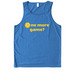 "One more game" Pickleball shirts, a Azure Blue Allmade Eco Triblend Tank
