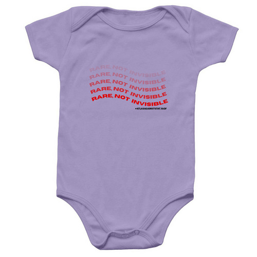 Baby- Rare, Not Invisible, a Lavender Infant Onesie