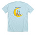 Arvo James MacLure Memorial Foundation Inc., a Heather Ice Blue Premium Unisex Tee (back-view)