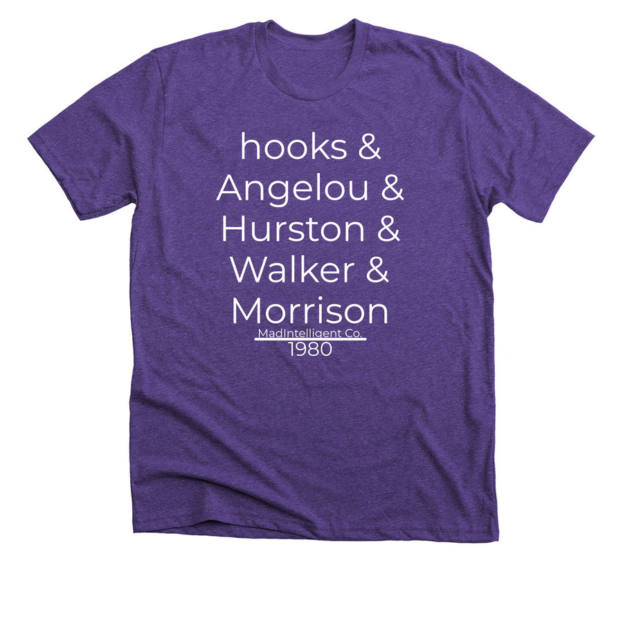 5 Queens of Literature&nbsp;&nbsp;, a Heather Team Purple Premium Unisex Tee