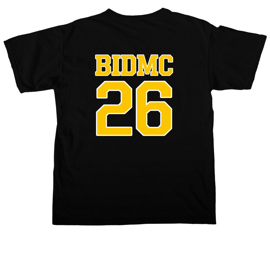 MICUxBruins, a Black Comfort Colors Unisex Tee (back-view)