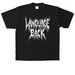 LANGUAGE BACK 02, a Black Heavyweight Garment Dye Tee