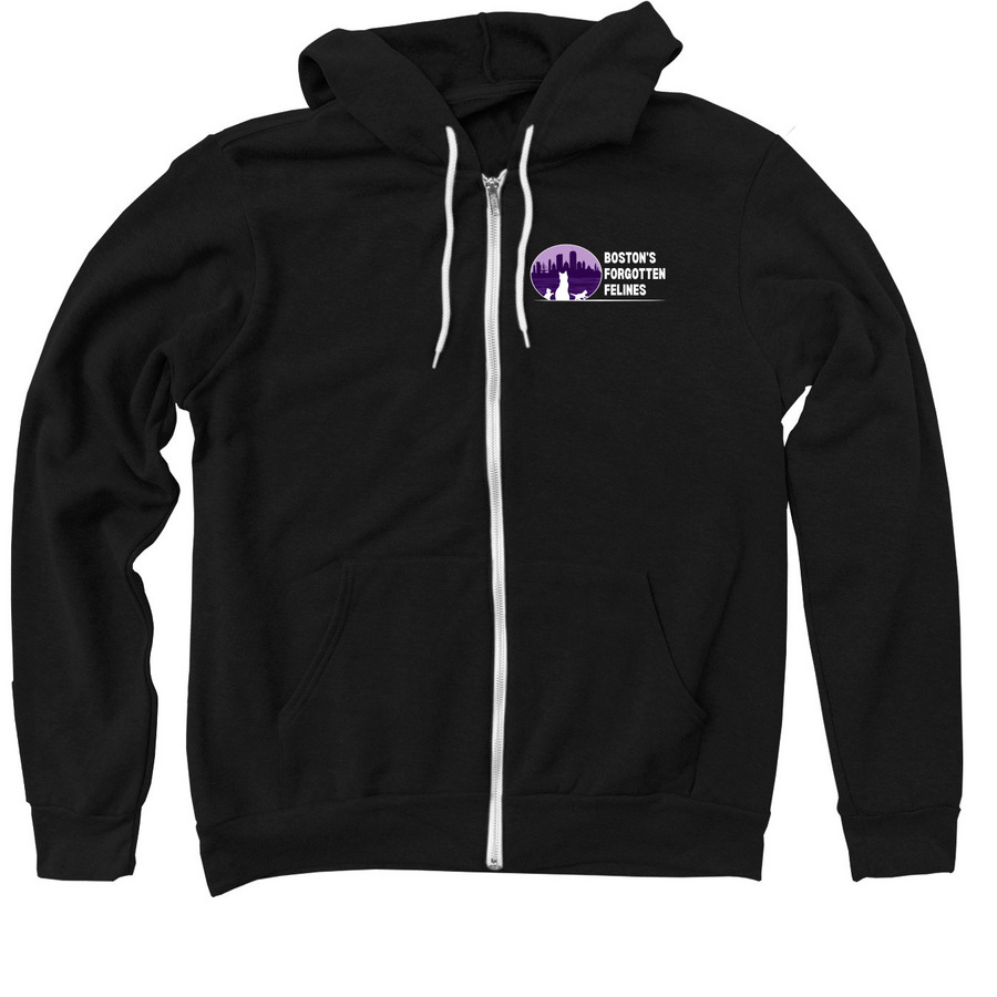 BFF Double Logo Zip-Up (Dark Colors), a Black Zip Up Hoodie