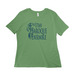 Utah Baroque- two-sided, blue ink, a Leaf Women?s Relaxed Cotton Tee